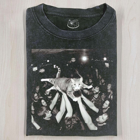FUNNY CAT PARTY T-SHIRT
